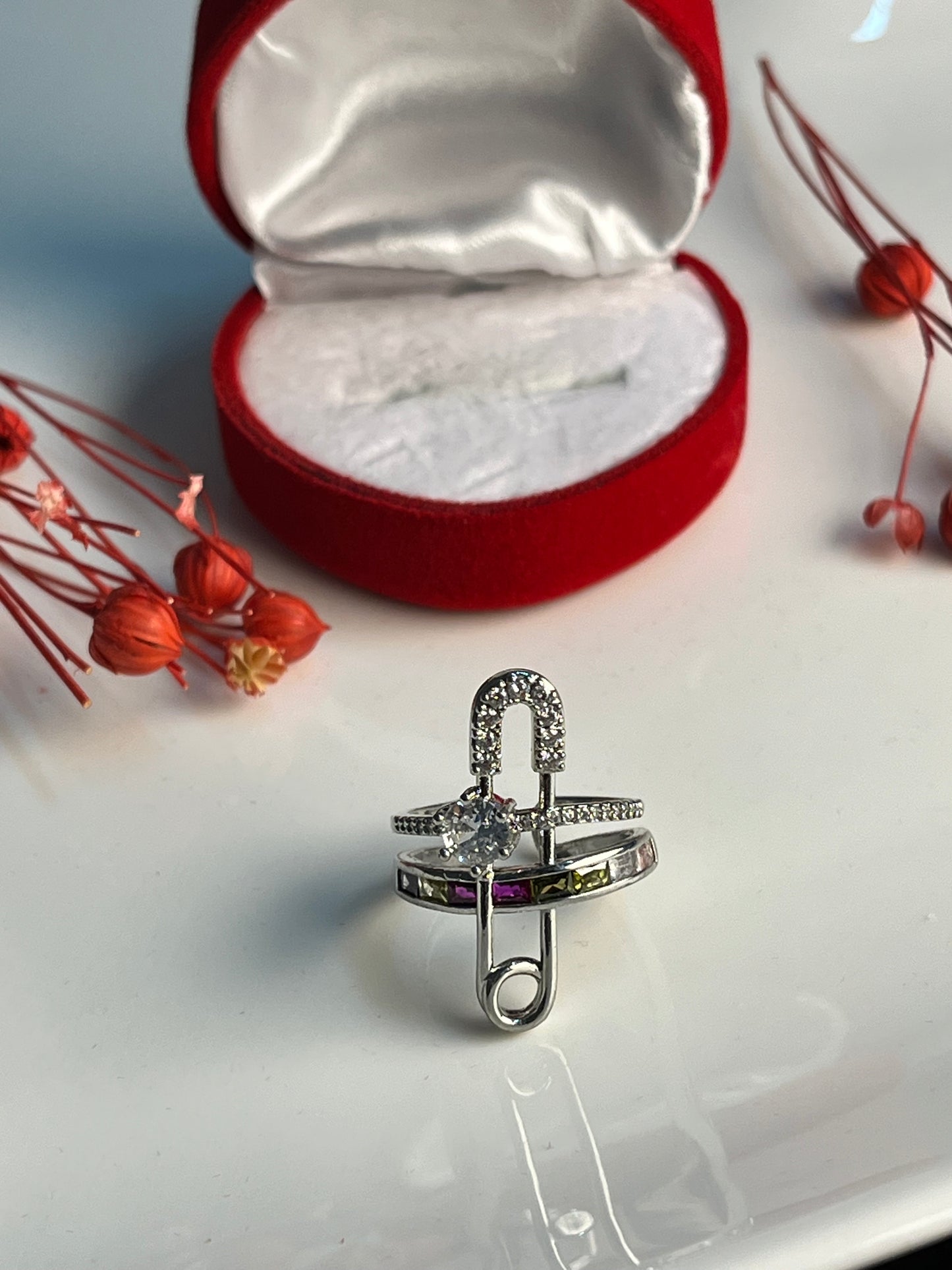 Altın Kaplama İğne Detay Yüzük