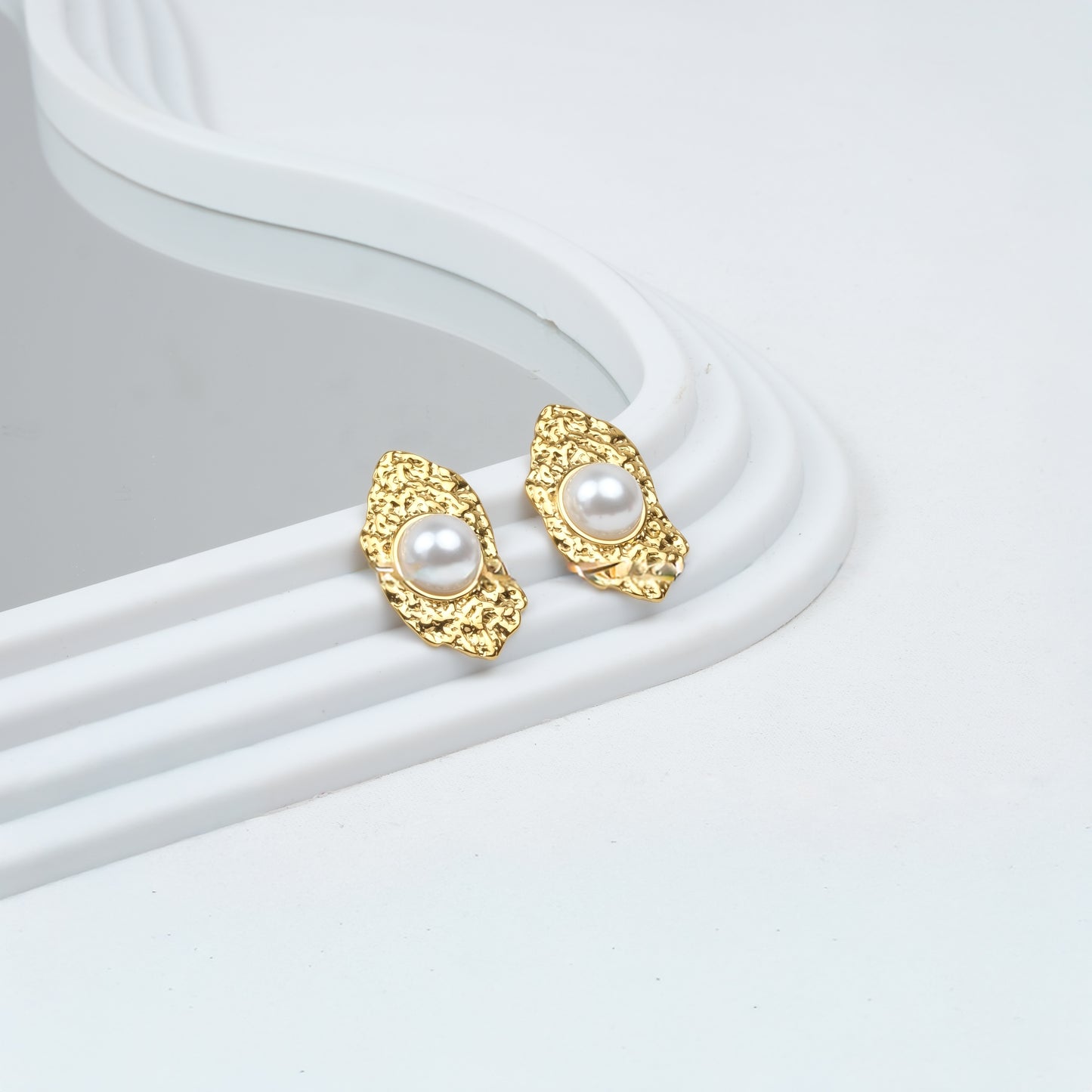 Altın Kaplama Zra Model İnci Küpe