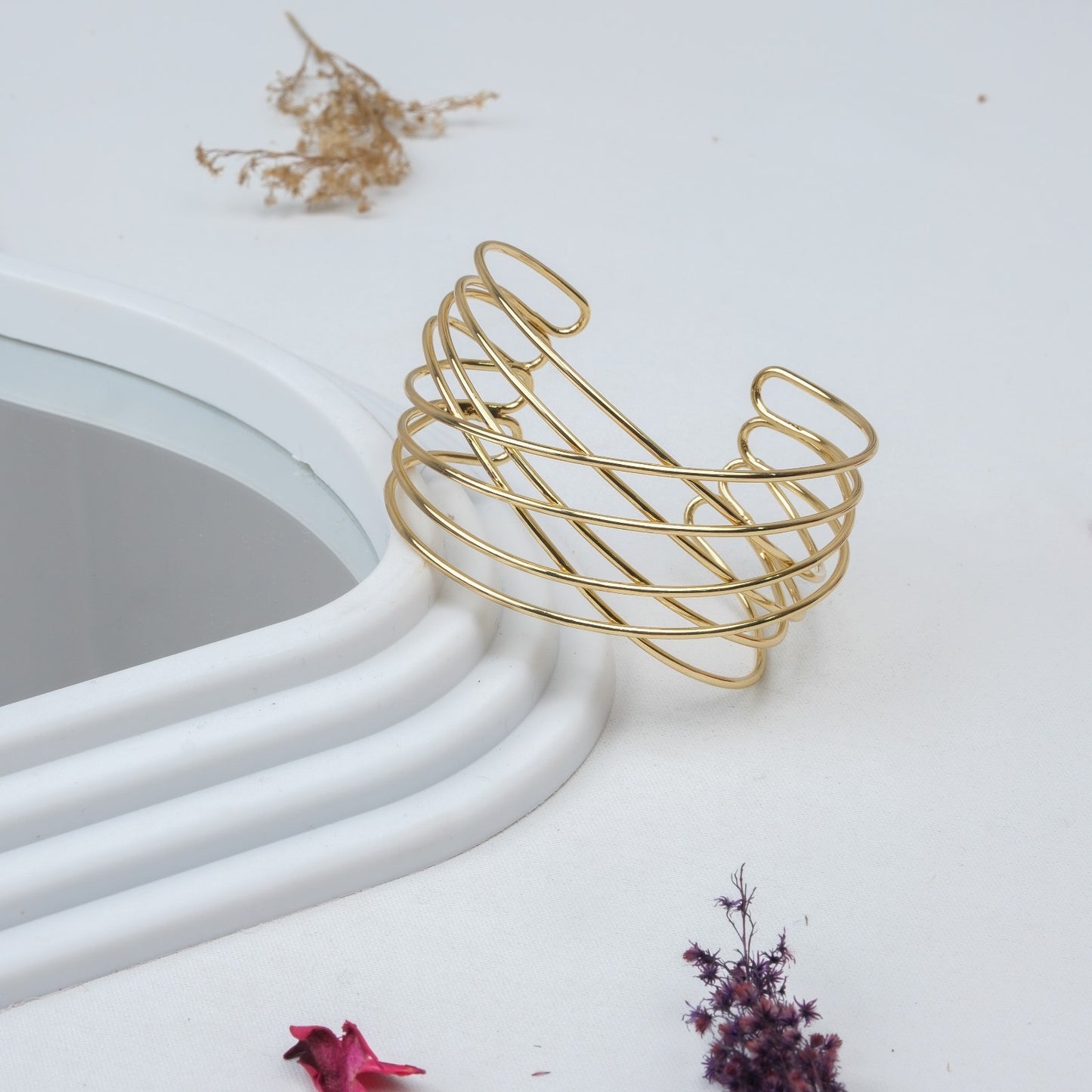 Altın Kaplama Kelepçe Tasarım Bileklik