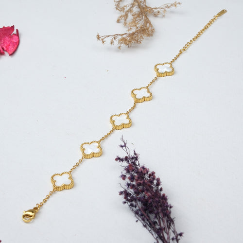 Gold Beyaz Taş Van Cleef