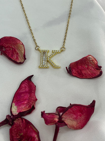 K Harf Taşlı Kolye 💎 - Aymiss Takı Aksesuar - Aymiss Takı Aksesuar - Çelik Takı - Kadın - Takı