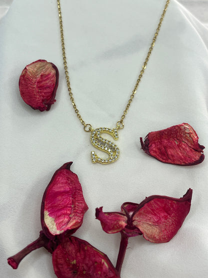 S Harf Taşlı Kolye 💎 - Aymiss Takı Aksesuar - Aymiss Takı Aksesuar - Çelik Takı - Kadın - Takı