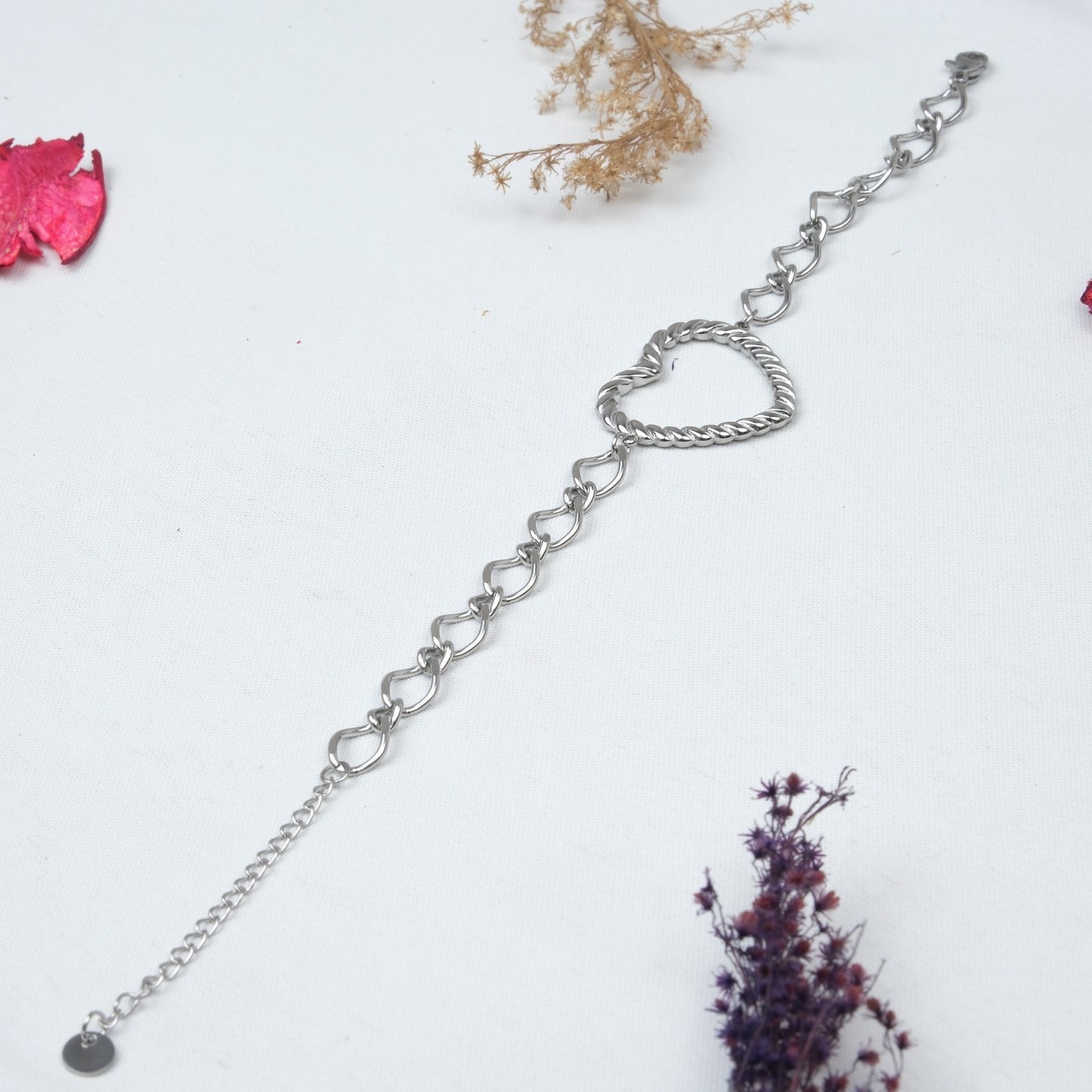 Altın Kaplama Şık Kalp Bileklik