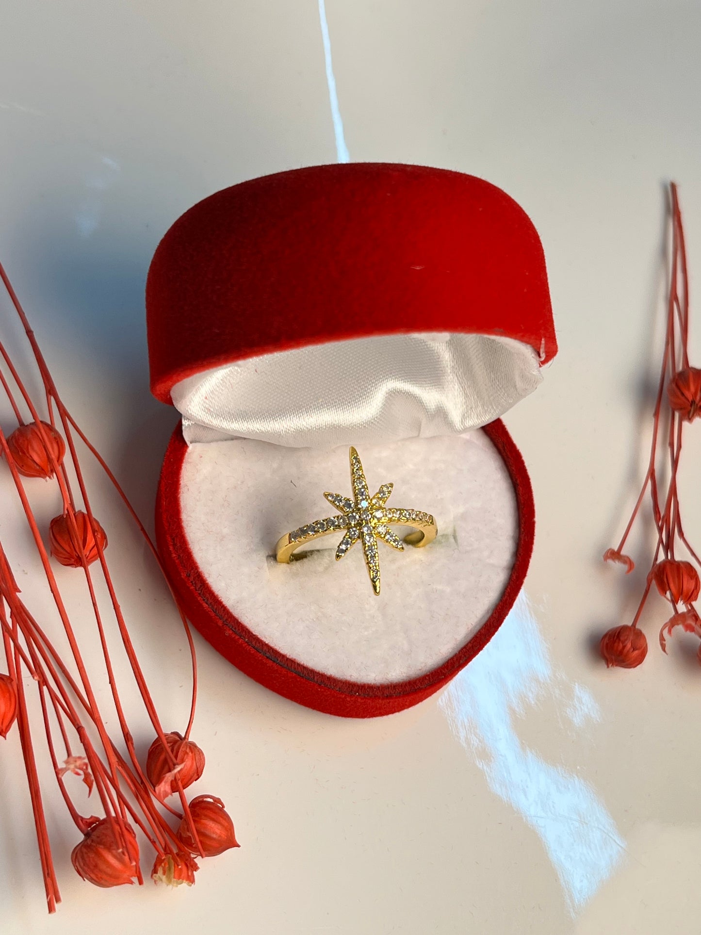 Altın Kaplama Kuzey Yıldızı Yüzük