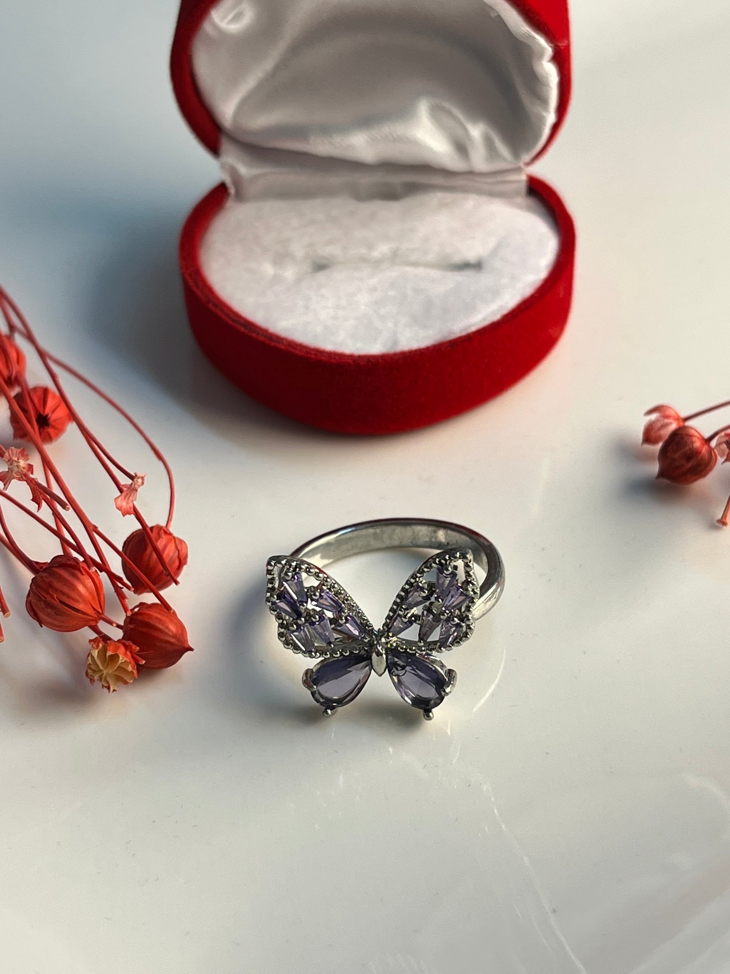 Altın Kaplama Kelebek Detaylı Yüzük