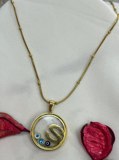 S Harf Camda Saklı Kolye 🧿 - Aymiss Takı Aksesuar - Aymiss Takı Aksesuar - Çelik Takı - Kadın - Takı