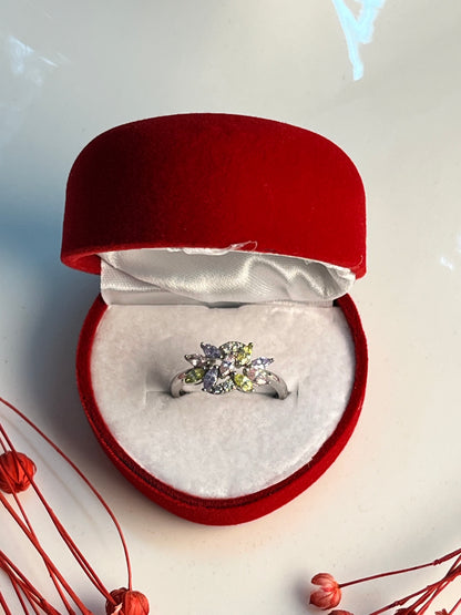 Altın Kaplama Renkli Taşlı Yüzük