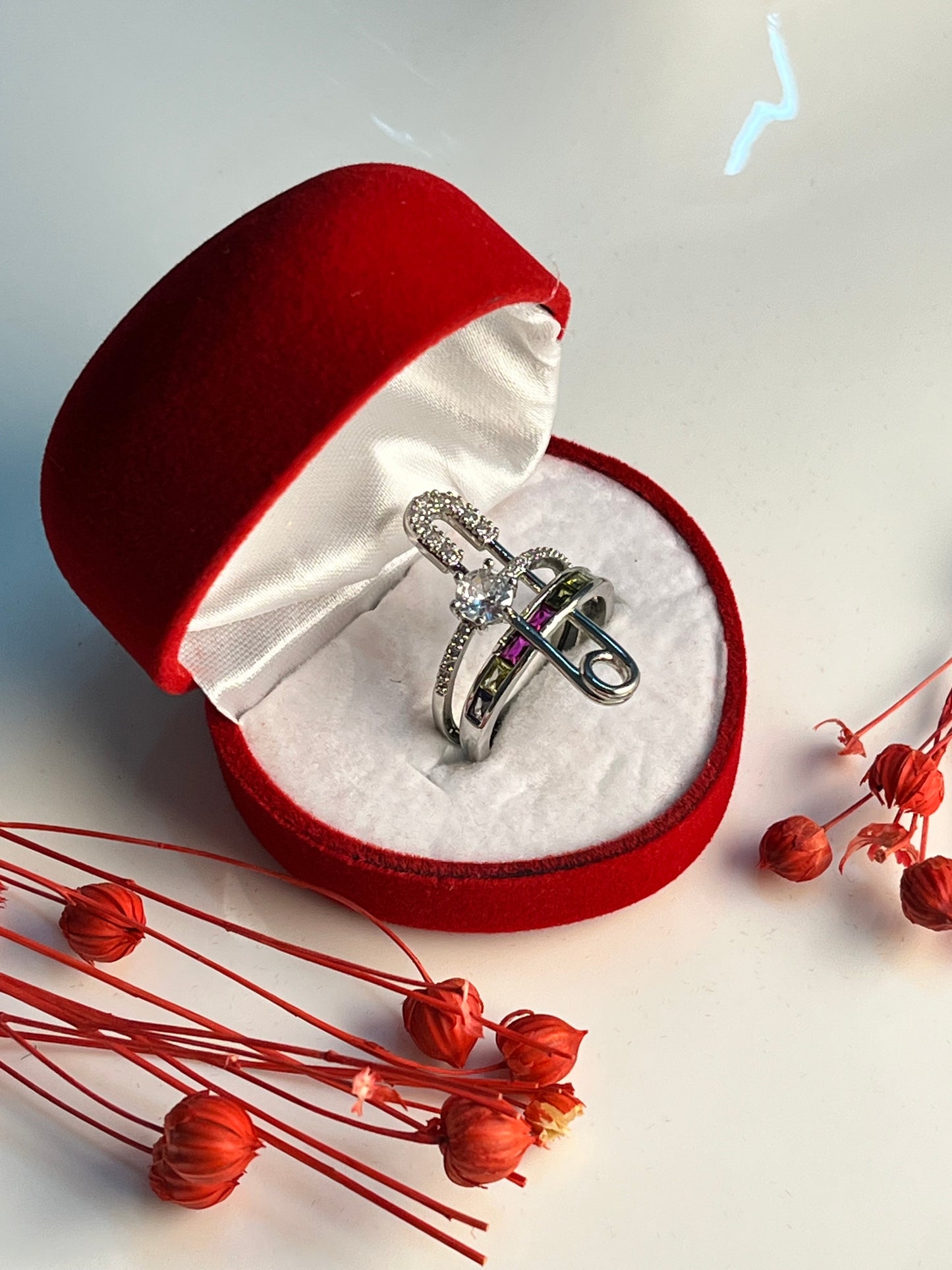 Altın Kaplama İğne Detay Yüzük