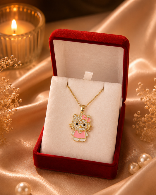 Altın Kaplama Hello Kitty Kolye