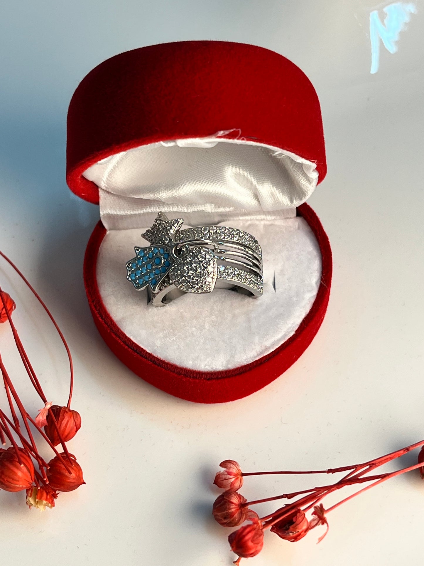 Altın Kaplama Charmlı  Yüzük