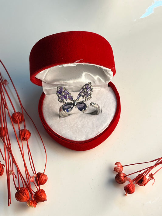 Altın Kaplama Kelebek Detaylı Yüzük