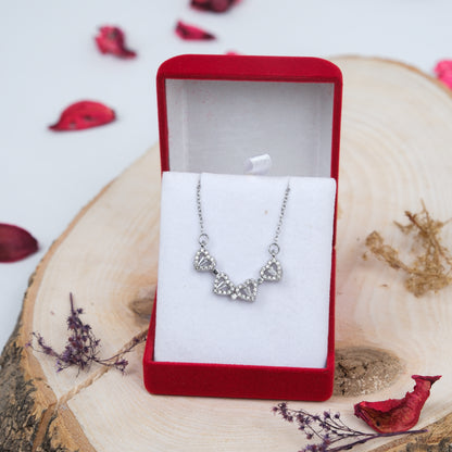 Altın Kaplama Açılabilir Yonca Kalpli Kolye