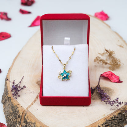 Altın Kaplama Yıldız Işıltısı Kolye