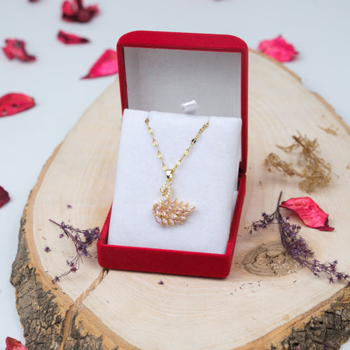 Altın Kaplama Swarovski Taşlı Kuğu Kolye