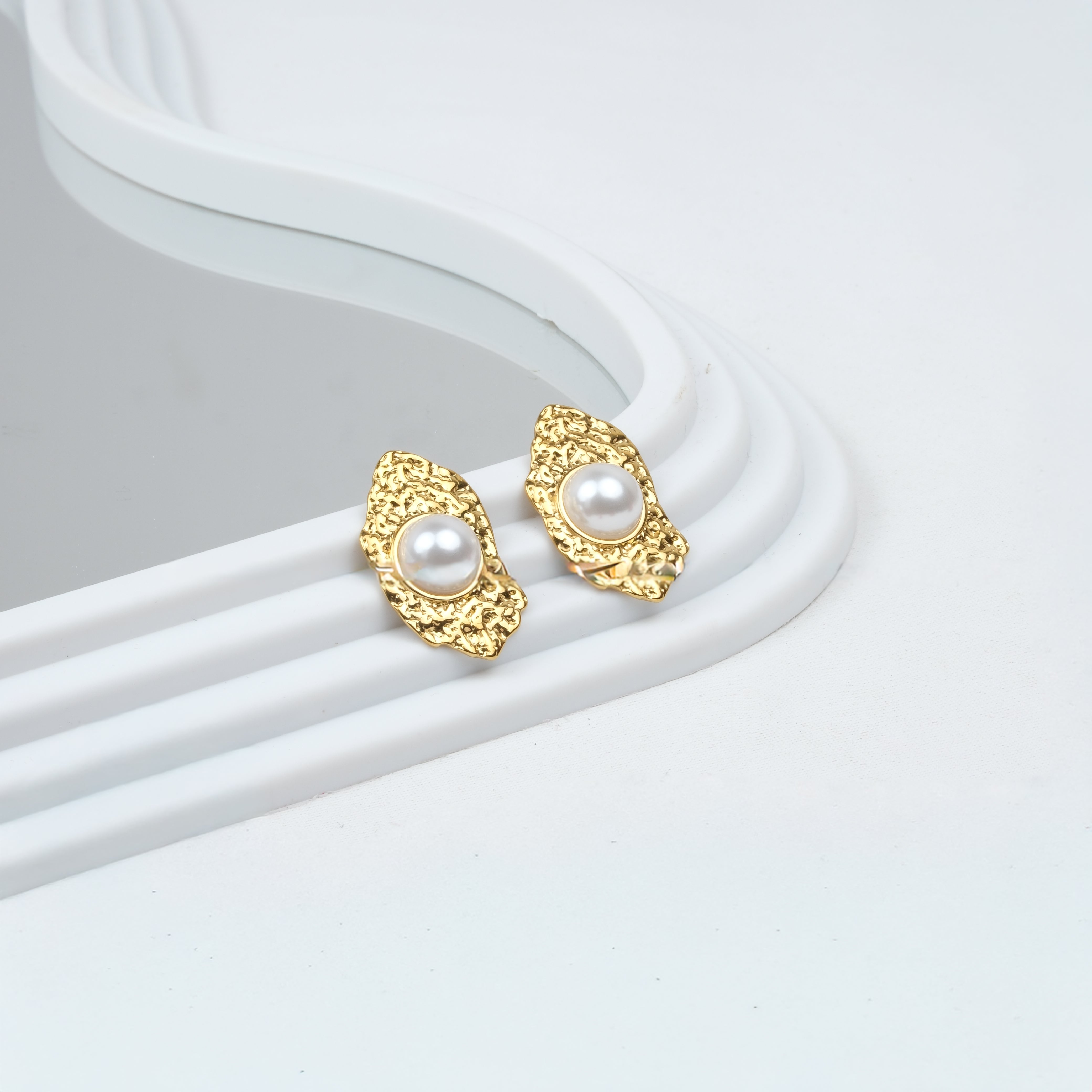 Altın Kaplama Zra Model İnci Küpe