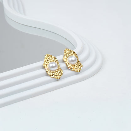 Altın Kaplama Zra Model İnci Küpe