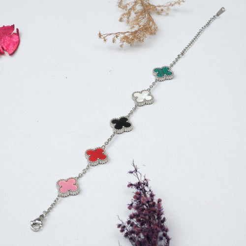 Silver Rengarenk Van Cleef Bileklik