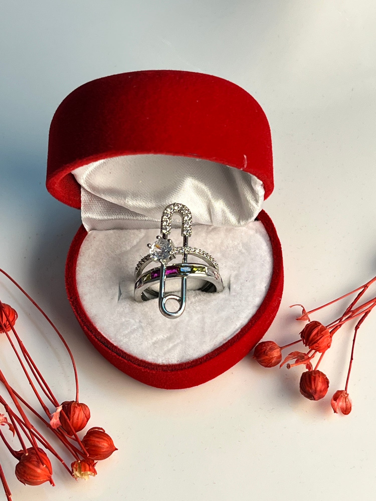 Altın Kaplama İğne Detay Yüzük