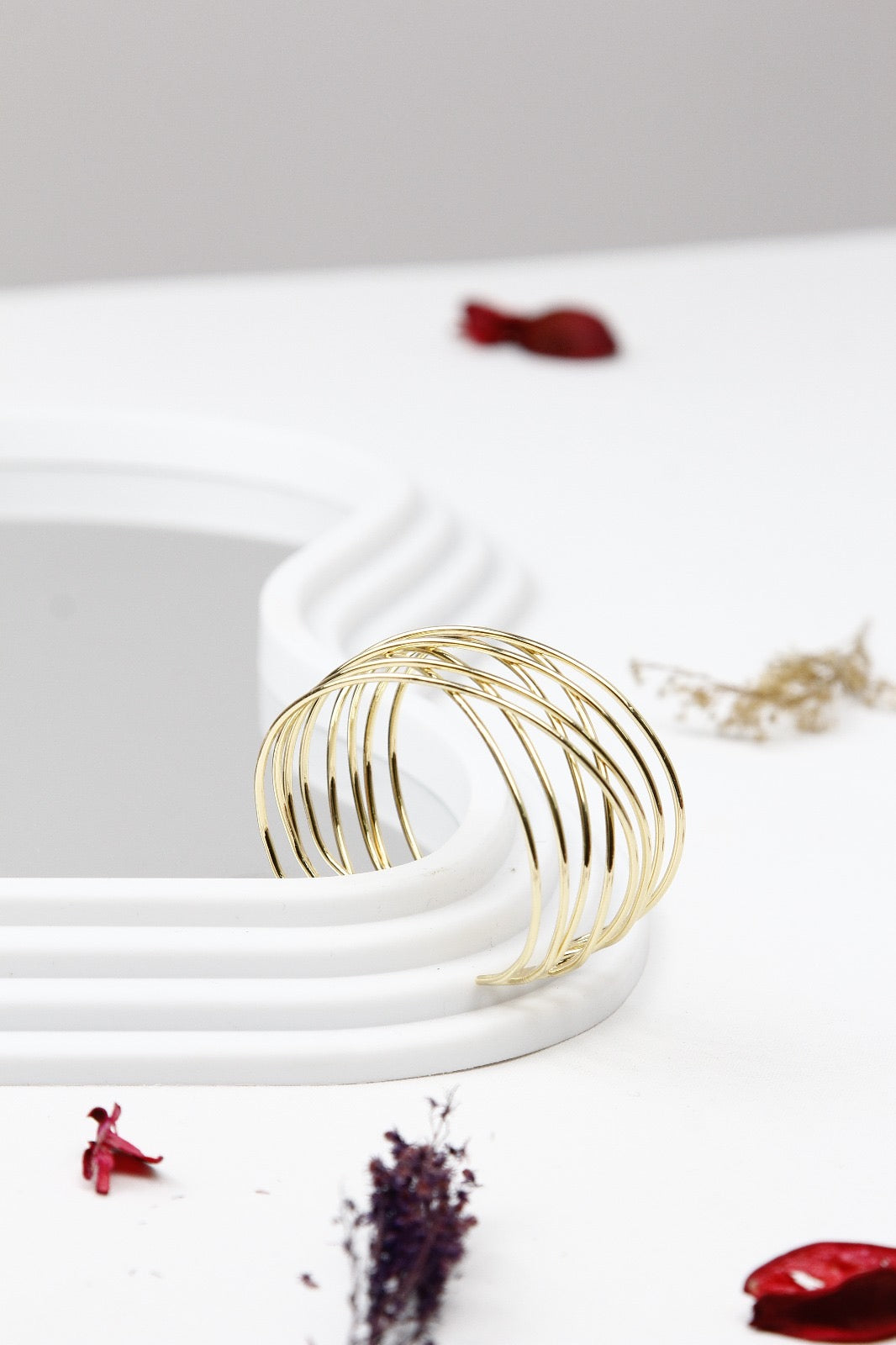 Altın Kaplama Kelepçe Tasarım Bileklik