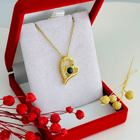 Altın Kaplama Yüz Dilde Seni Seviyorum Kolyesi 💘