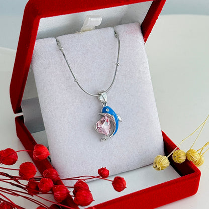 Altın Kaplama Yunus Balığı Kolye