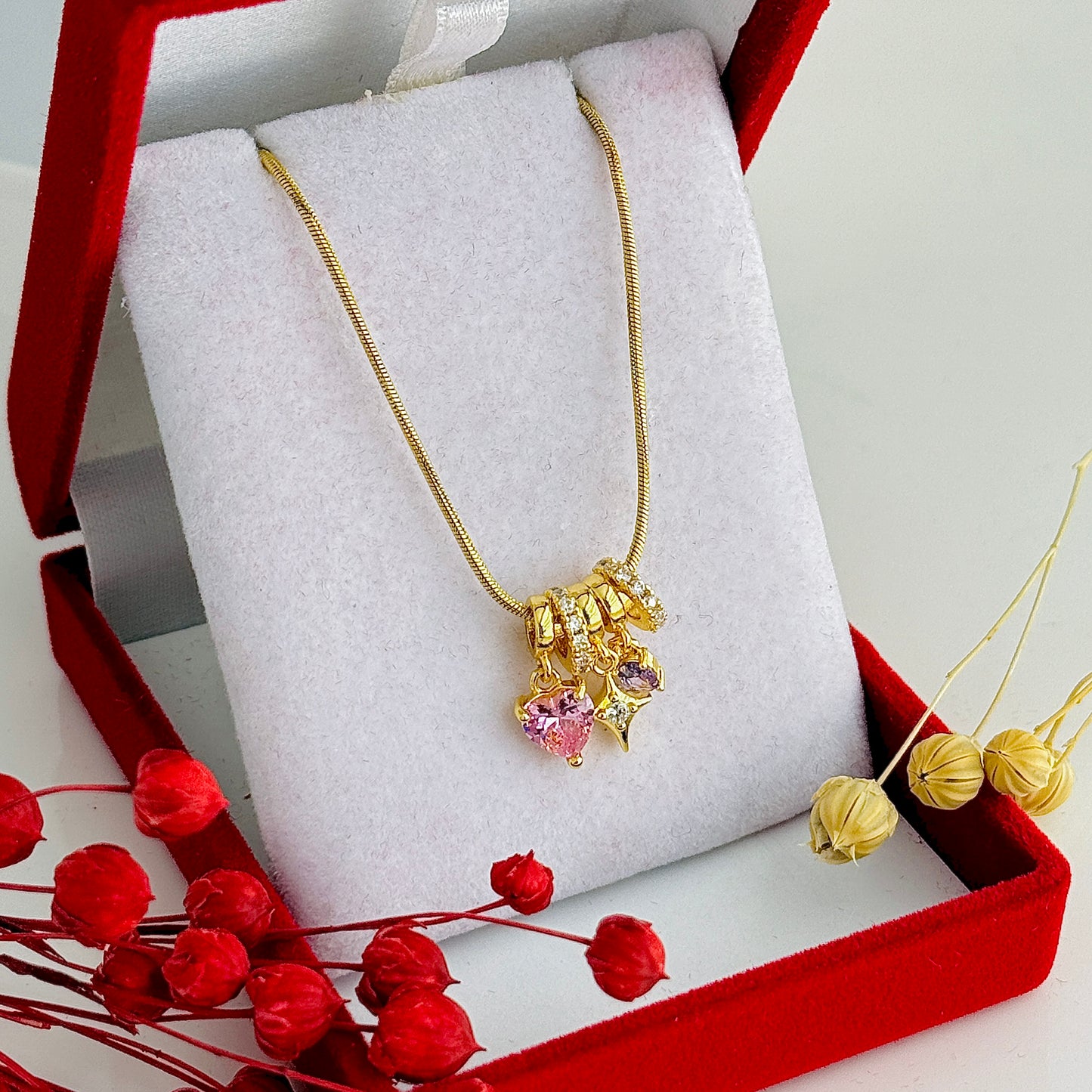 Altın Kaplama Charm Kolye