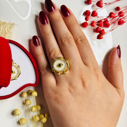 Altın Kaplama Dönebilen Horus'un Gözü Yüzük