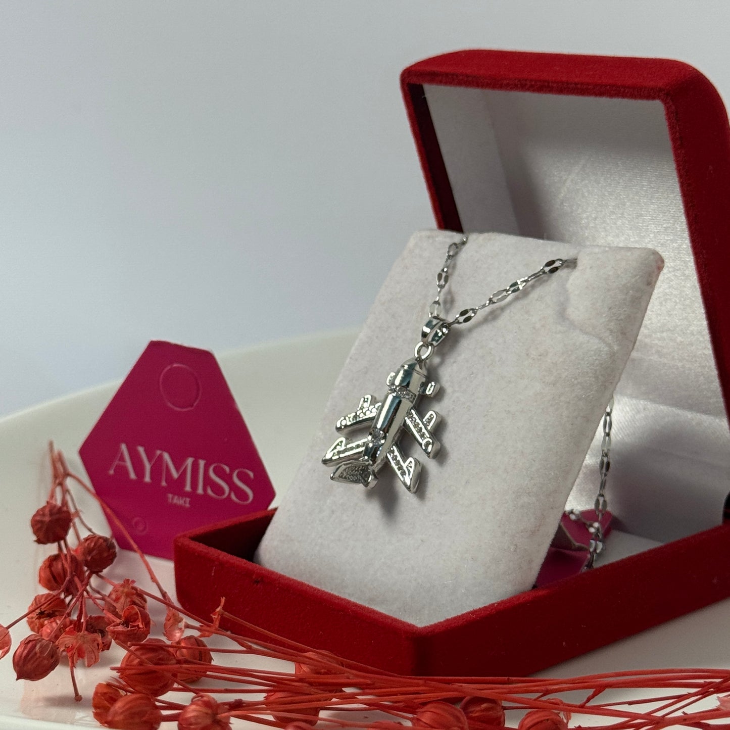 Altın Kaplama Uçak Kolye