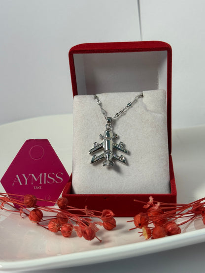 Altın Kaplama Uçak Kolye