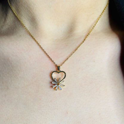 Altın Kaplama Kalbin Dişlisi Kolye