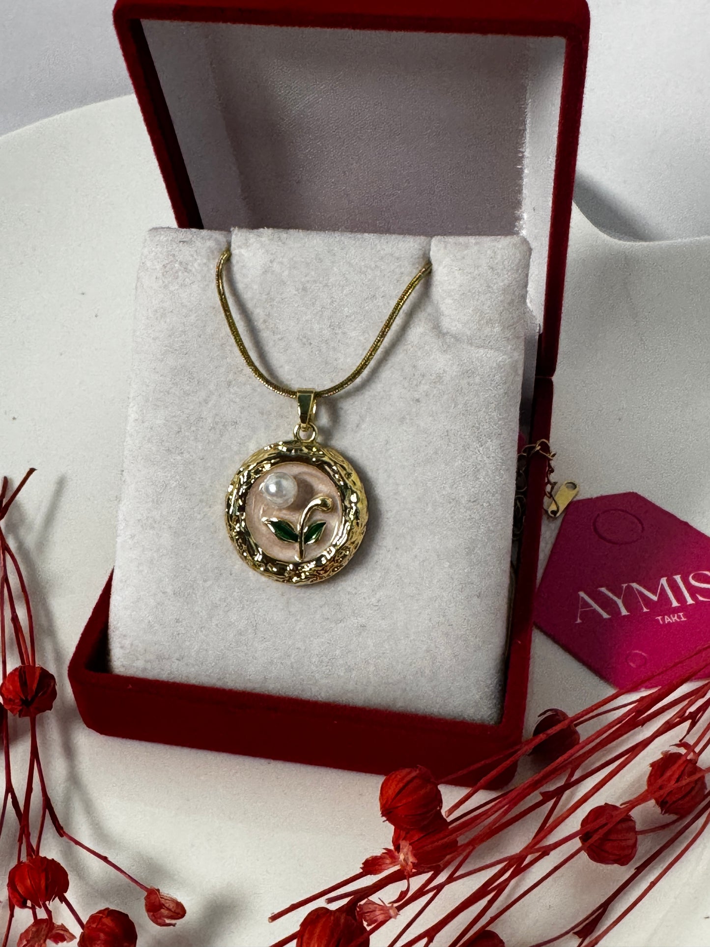 Altın Kaplama Sanat Kolyesi