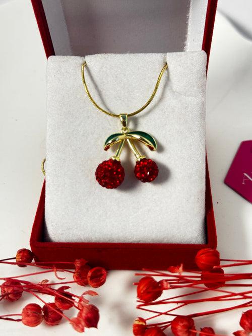 Altın Kaplama Kiraz Kolye