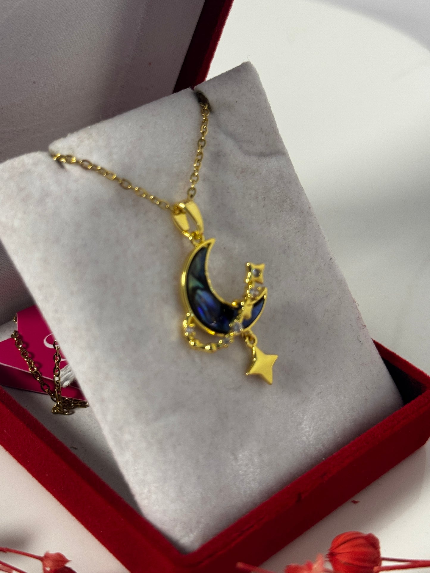 Altın Kaplama Zarif Ay Kolye