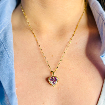 Altın Kaplama Okyanusun Kalbi Kolye