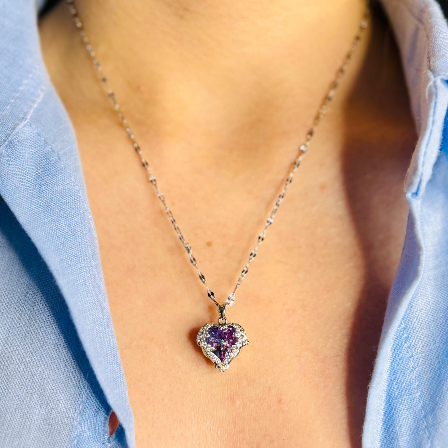 Altın Kaplama Okyanusun Kalbi Kolye