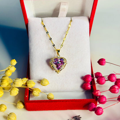 Altın Kaplama Okyanusun Kalbi Kolye