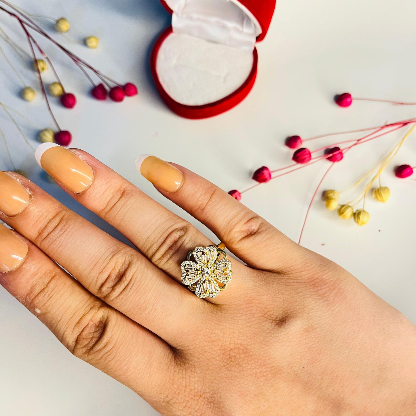 Altın Kaplama Dönebilen Ayarlanabilir Yüzük