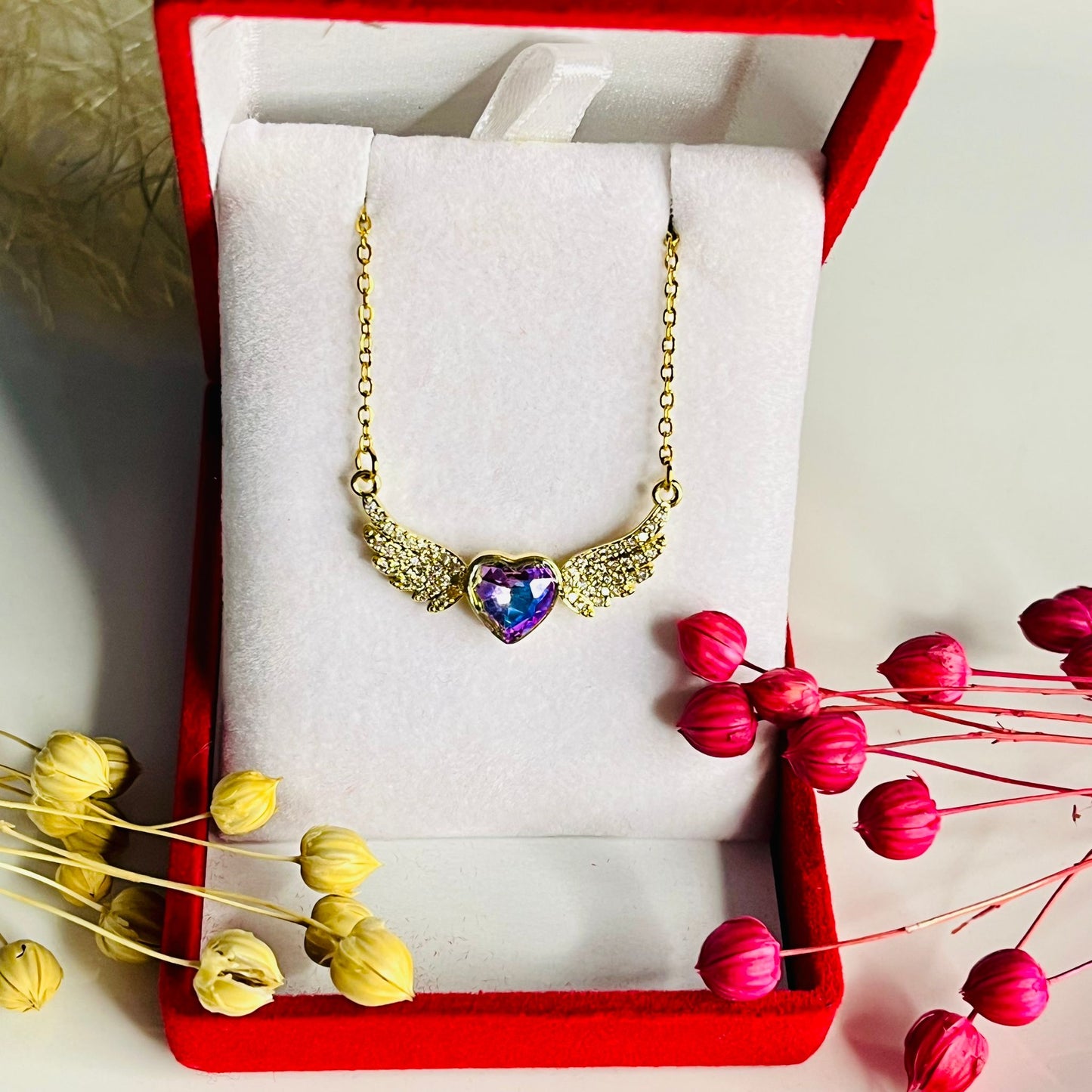 Altın Kaplama Aşkın Kanatları Kolye