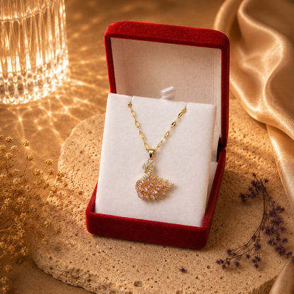 Altın Kaplama Swarovski Taşlı Kuğu Kolye