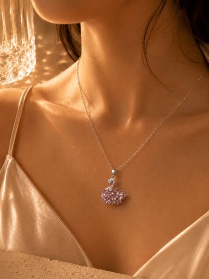 Altın Kaplama Swarovski Taşlı Kuğu Kolye